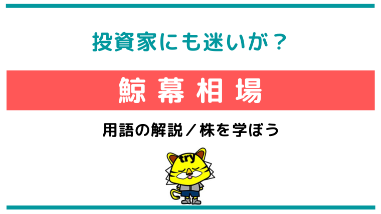 鯨幕相場ってなに 投資家にも迷いが 疑心暗鬼相場 凡人のせのび